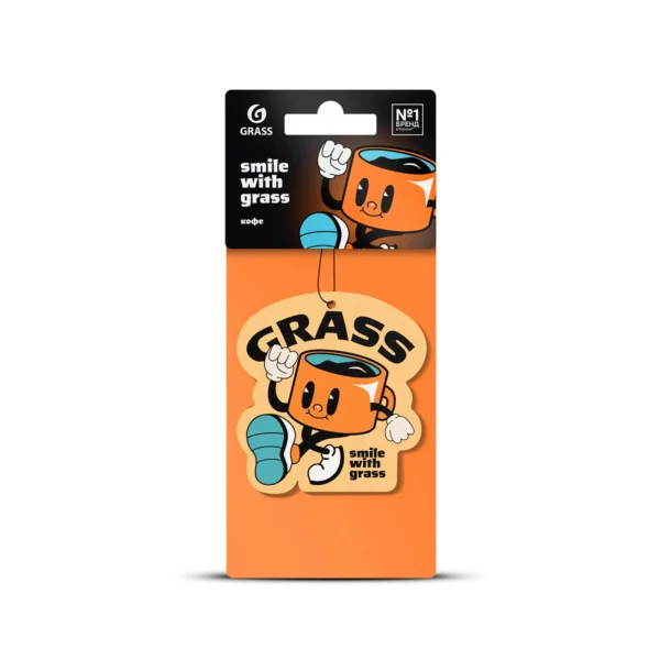 Ароматизатор воздуха картонный GRASS "Смайл" (кофе)