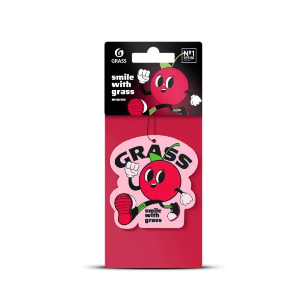 Ароматизатор воздуха картонный GRASS "Смайл" (вишня)