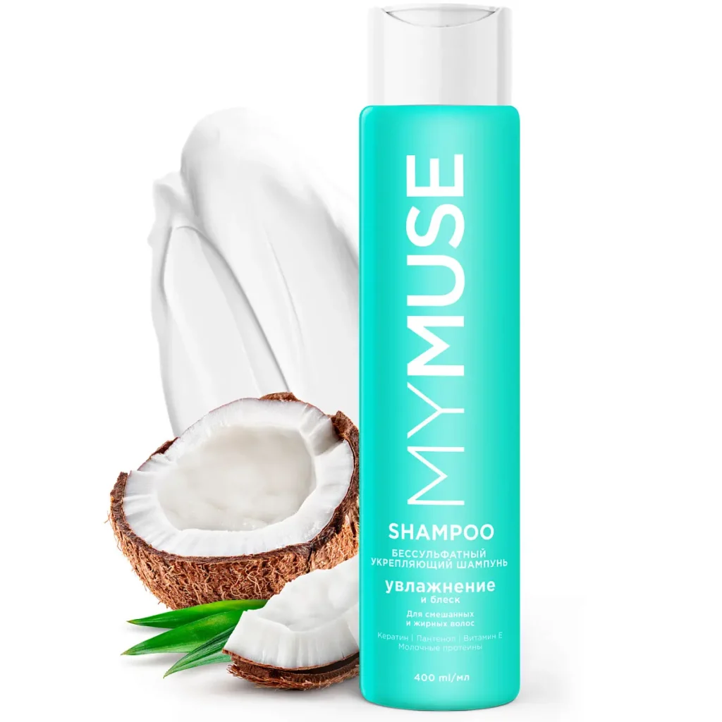 Беcсульфатный укрепляющий шампунь