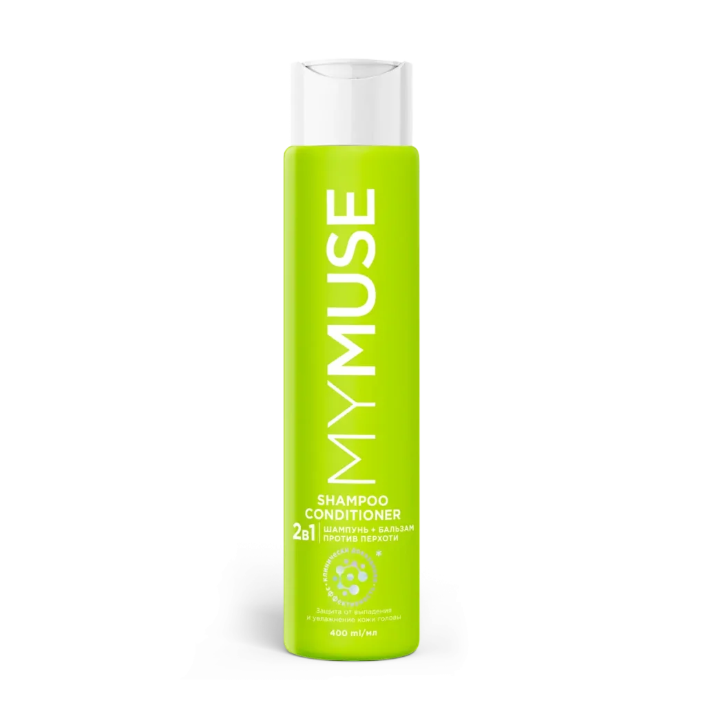Шампунь и бальзам - ополаскиватель 2 в 1 против перхоти MYMUSE